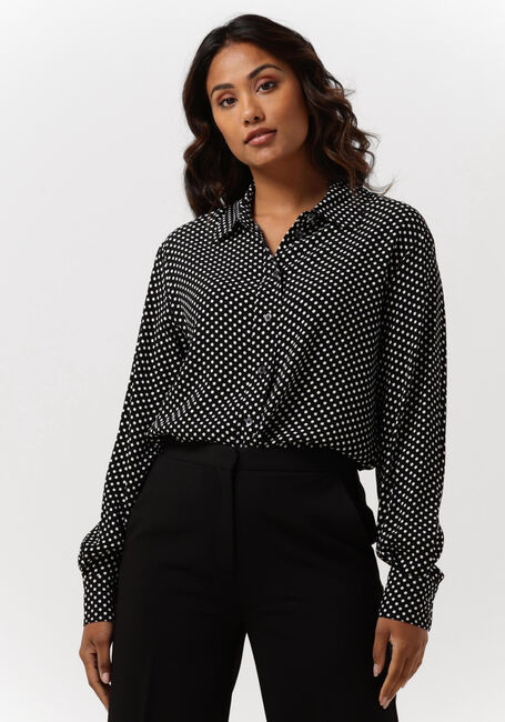 Zwarte VANILIA  DOTTED SHORT SHIRT - large