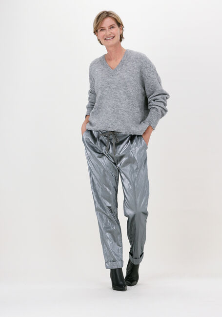 Grijze SUMMUM Trui V-NECK SWEATER SOFT WOOL - large