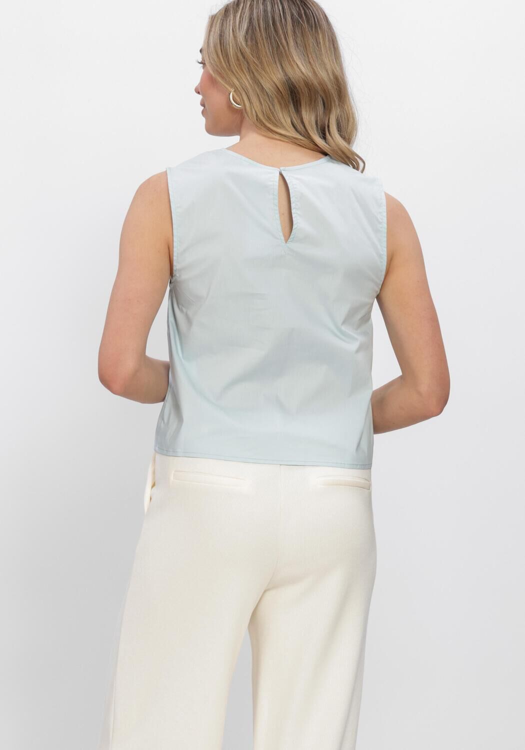 Donkerblauwe OBJECT Top OBJFIE PAIGE LO S/L TOP - large