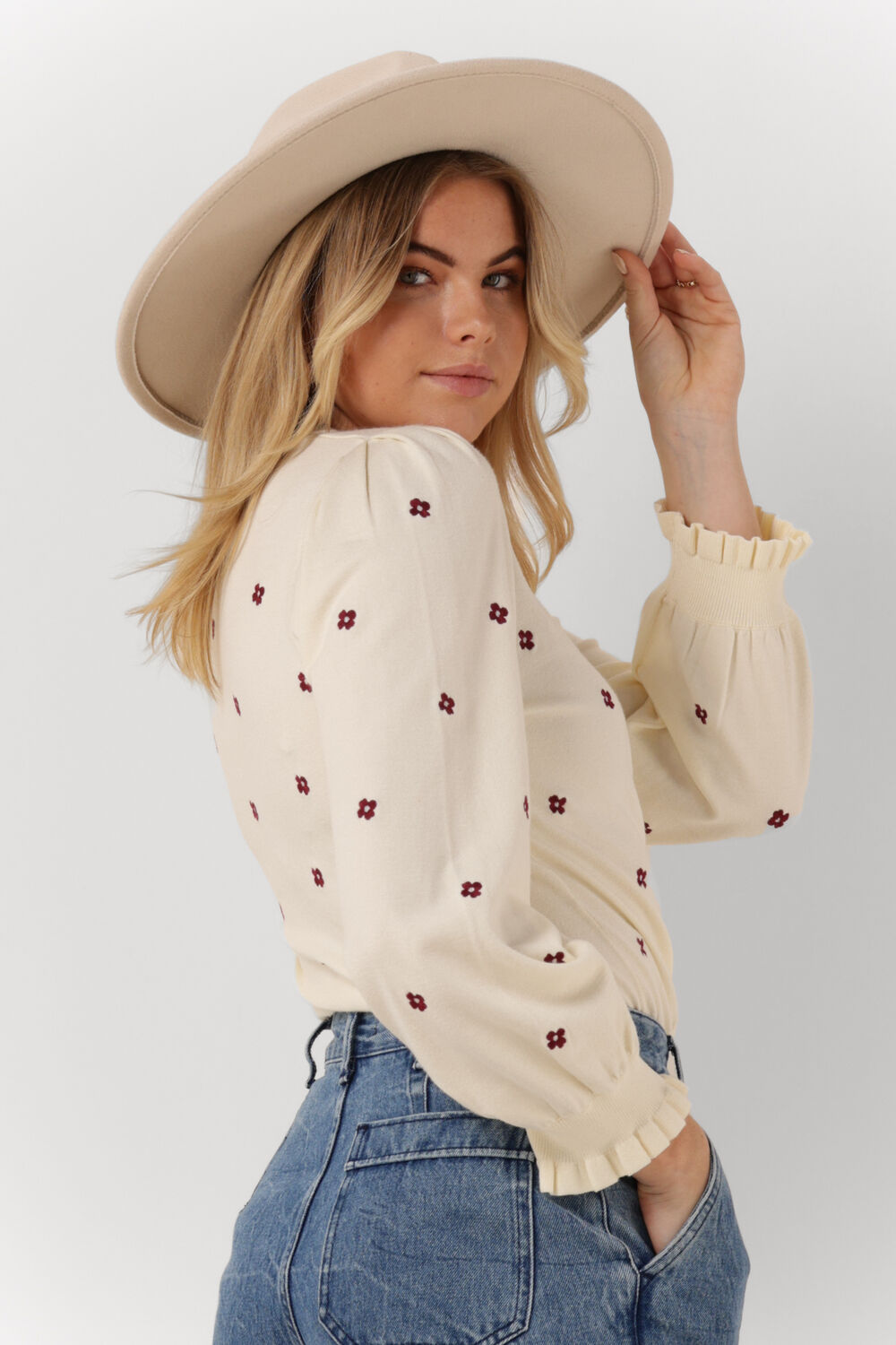 Fabienne chapot store trui wit