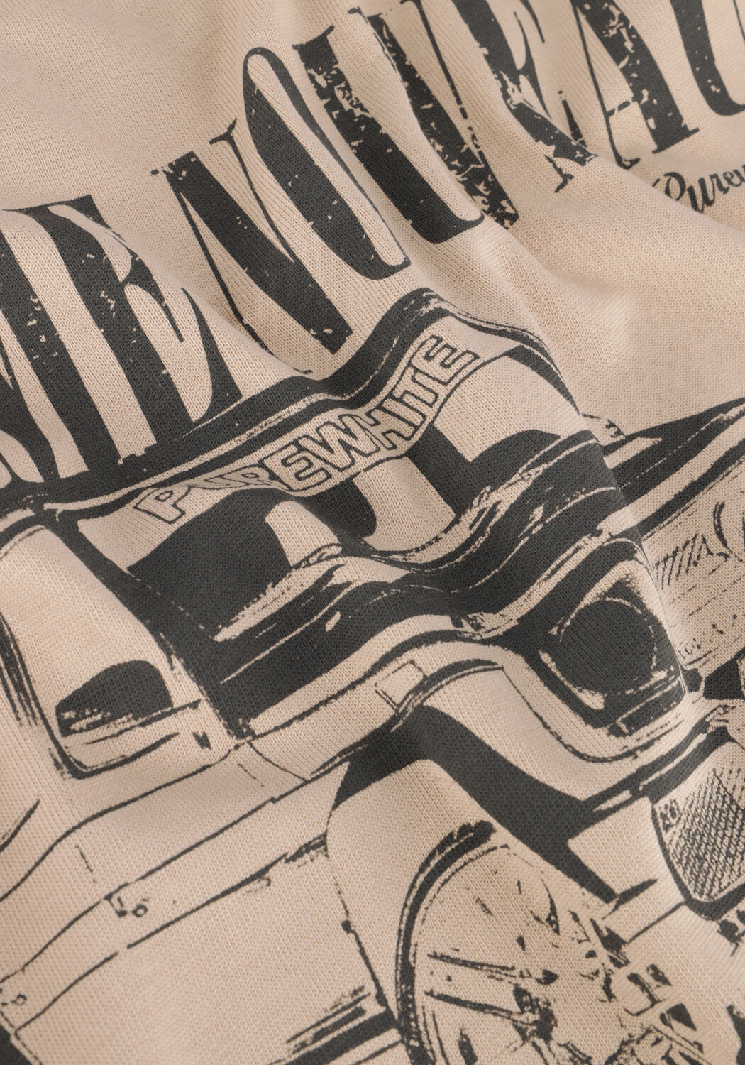 PUREWHITE T-shirt T-SHIRT WITH CHEST PRINT AND BACK ARTWORK Sable - large