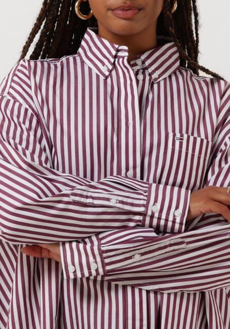 TOMMY JEANS TJW OVS PINSTRIPE SH Blouses en rouge - large