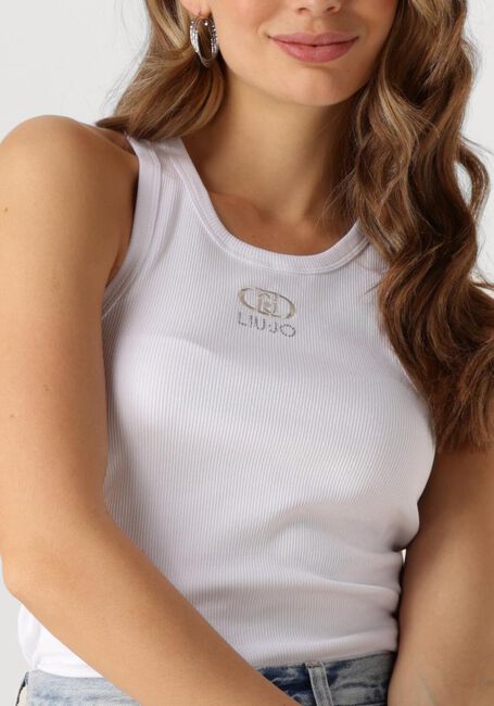 Witte LIU JO Top TANK TOP LOGO - large