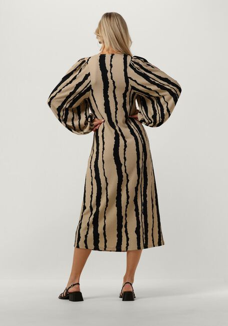 Beige MODSTRÖM Midi jurk HARLANDMD PRINT DRESS - large