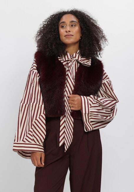 Bordeaux AIMEE THE LABEL Jassen ISLAW6 FAKE FUR WAISTCOAT - large