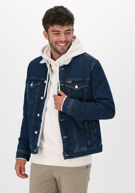 TOMMY JEANS Veste en jean RGLR SHERPA TRKR JCKT BE551 DB en bleu - large