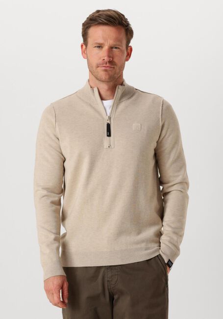 Beige BUTCHER OF BLUE Trui CLIFDEN HALFZIP - large