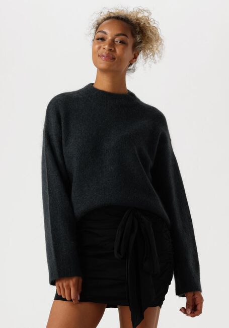 Grijze SECOND FEMALE Trui BROOK KNIT DROP SHOULDER O-NECK - large