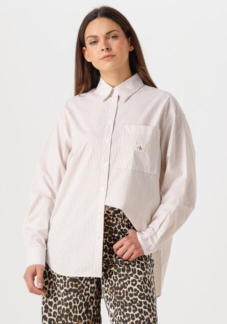CALVIN KLEIN WOVEN LABEL RELAXED SHIRT Blouses Écru - large
