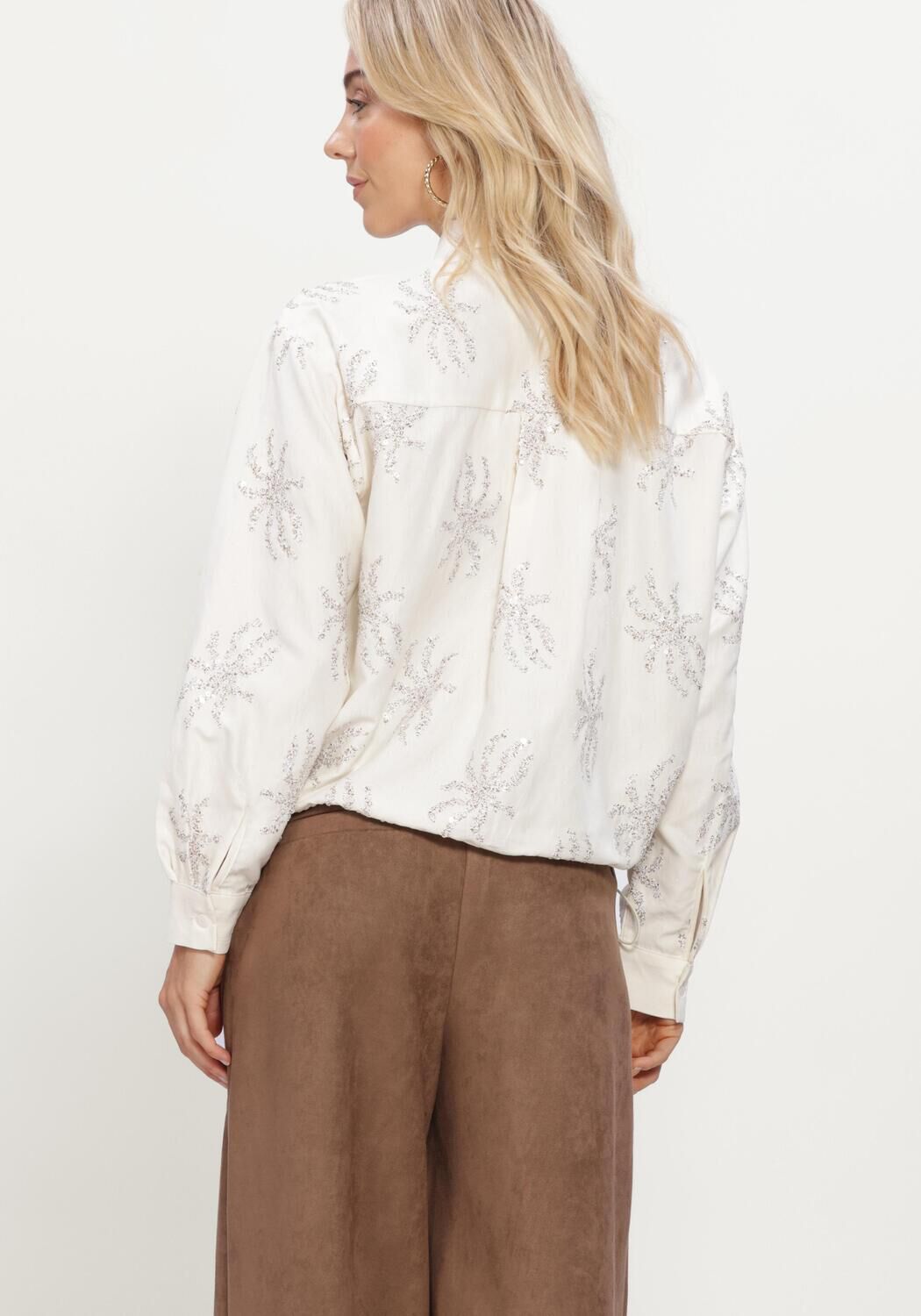 Gebroken wit NUKUS  ASTER BLOUSE PAILLET - large