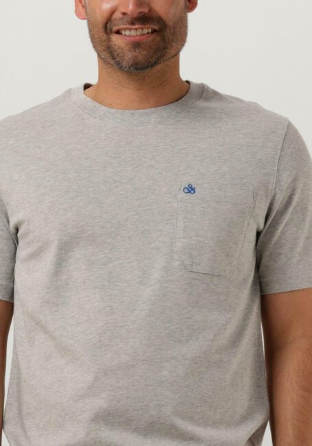 Grijze SCOTCH & SODA T-shirt CREWNECK POCKET TEE - large