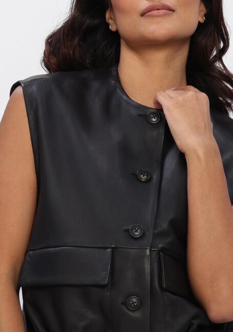 STUDIO AR Gilet DANIELA SHEEP VEG NAPPA en noir - large