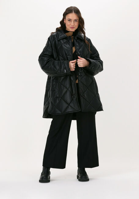 Zwarte STAND STUDIO Leren jas NANNA JACKET - large