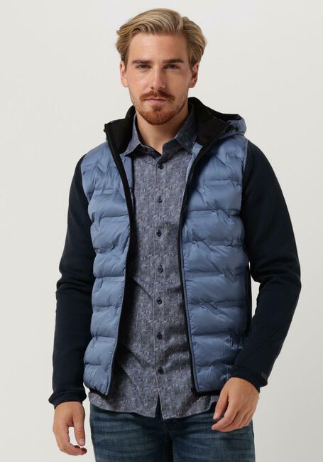 CAST IRON Jack HOODED TECH JERSEY INTERLOCK en bleu - large