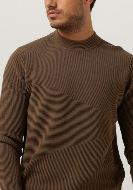 CAST IRON Pull MOCK NECK COTTON MODAL MOCKNECK en marron - large