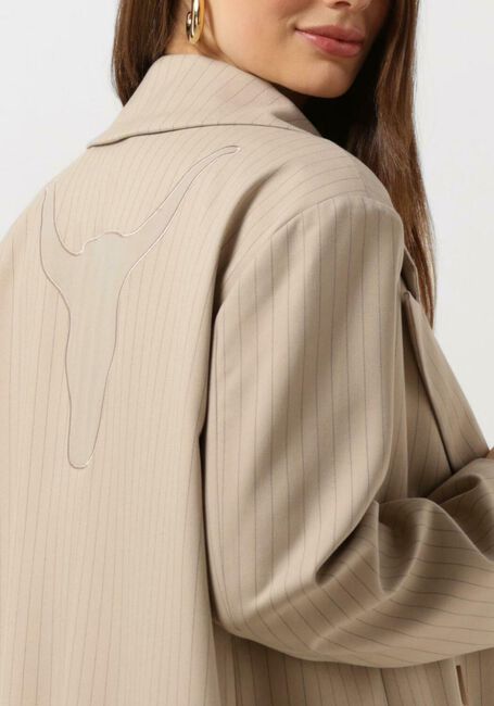 ALIX THE LABEL Manteau LADIES WOVEN PINSTRIPE COAT Sable - large