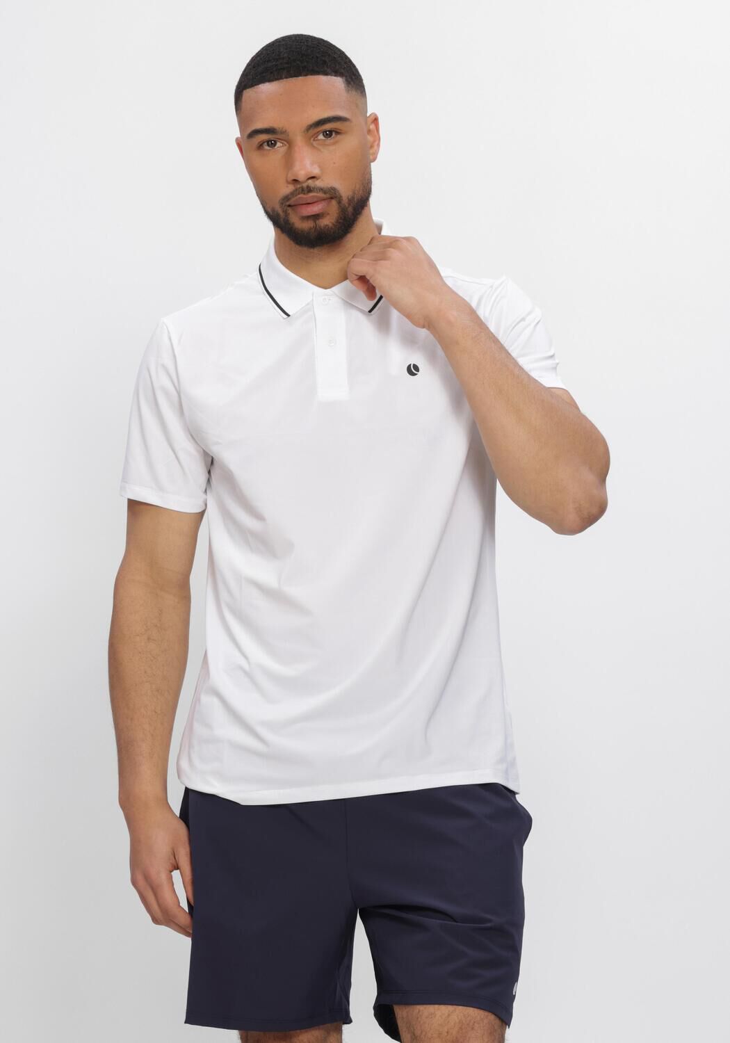 Witte BJORN BORG Polo / T-shirt ACE POLO SHIRT - large