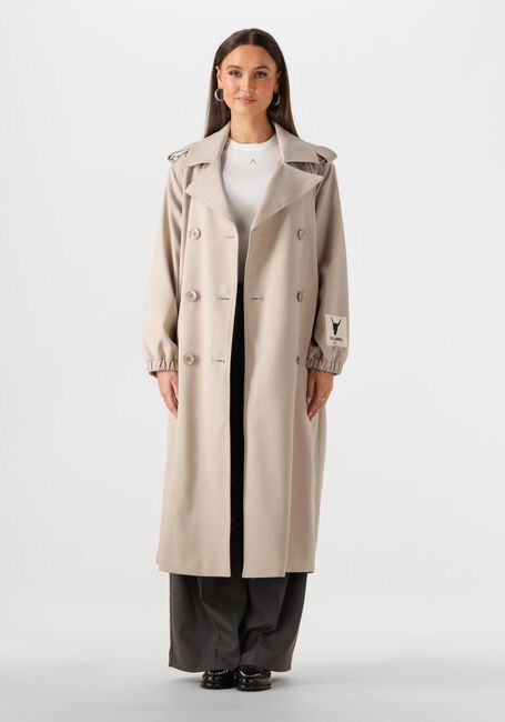 Beige ALIX THE LABEL Jassen LADIES WOVEN TRENCHCOAT - large