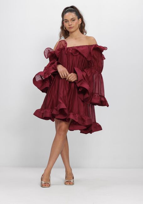 Bordeaux Y.A.S. Mini jurk YASFALLULAH O/S DRESS - D2D - large