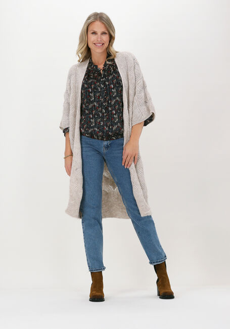 Zwarte SUMMUM  BLOUSE SMALL FLOWER LUREX - large