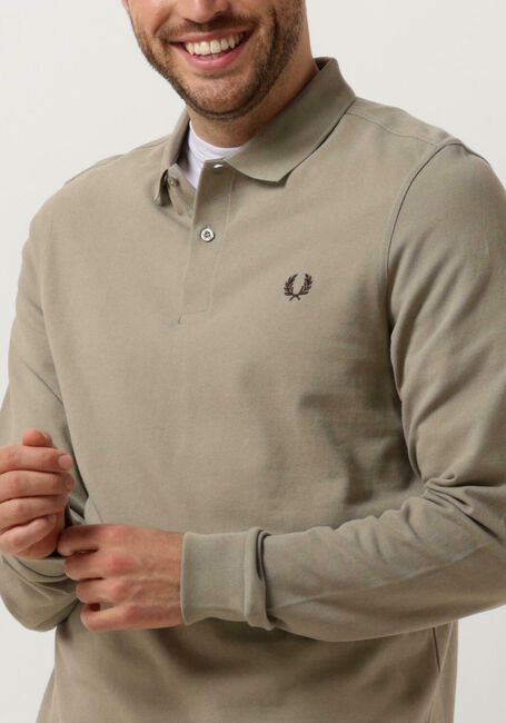 FRED PERRY Polo LONG SLEEVE PLAIN FRED PERRY SHIRT Olive - large