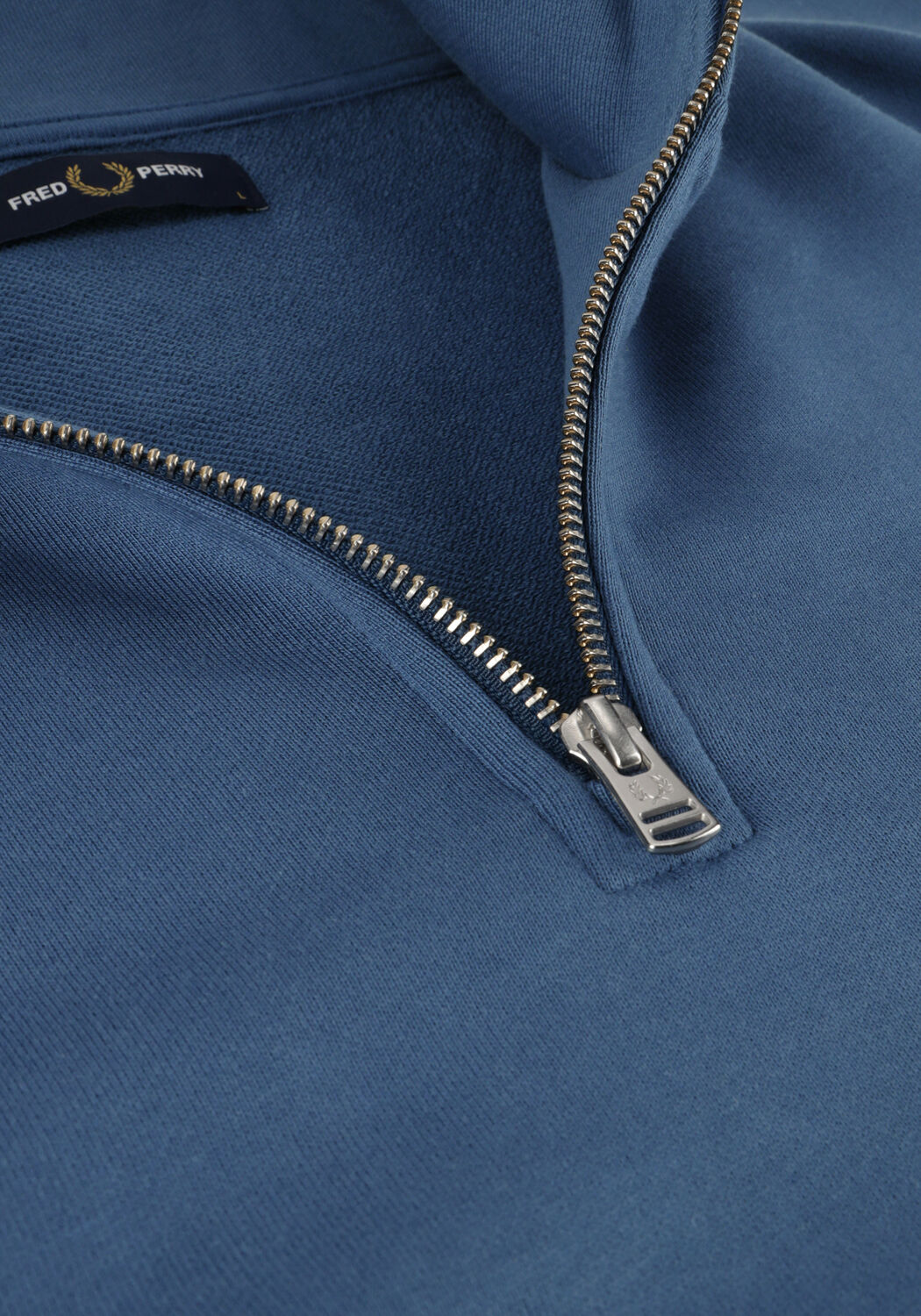 FRED PERRY Chandail HALF ZIP SWEATSHIRT en bleu - large
