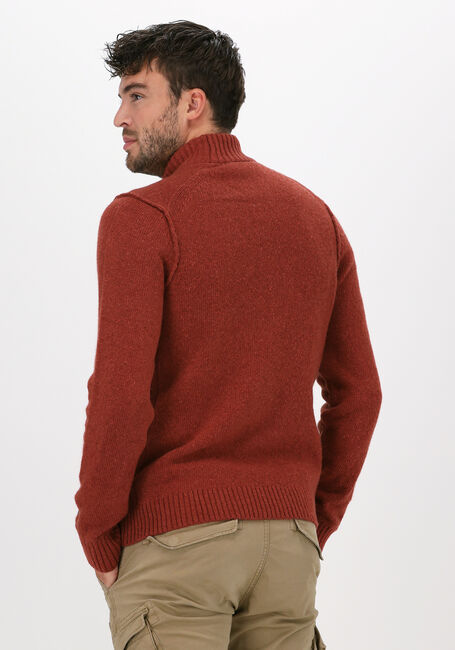 CAST IRON Pull MOCK NECK SLIM FIT WOOL SLUB Bordeaux - large