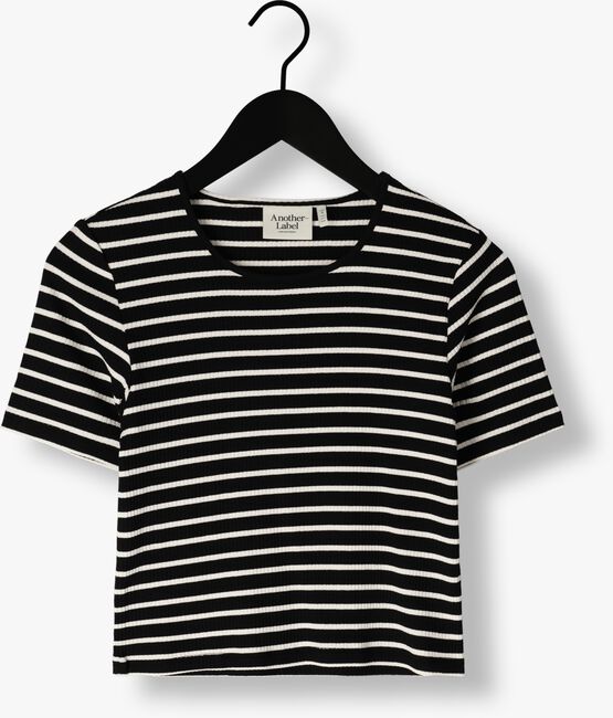 Zwarte ANOTHER LABEL T-shirt ELYNE STRIPE T-SHIRT S/S - large