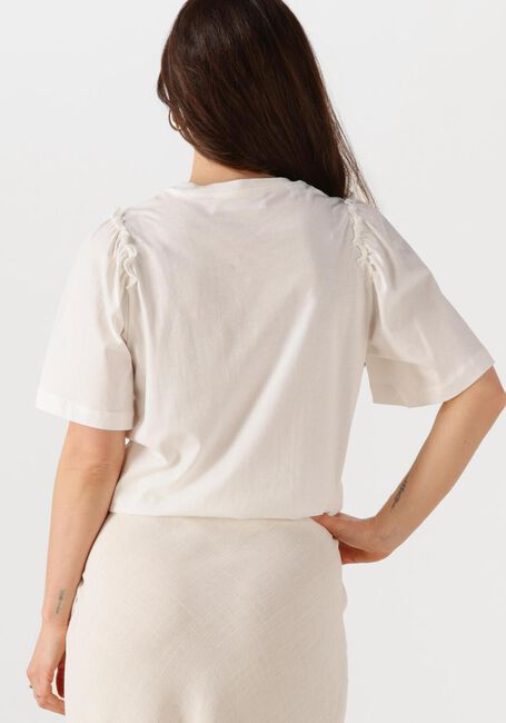 Ecru SELECTED FEMME T-shirt SLFPENELOPE 2/4 RUFFLE TEE - large