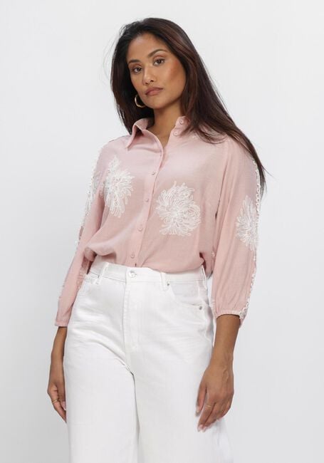 JANSEN AMSTERDAM RAELLA BLOUSE AE 701 3/4 SLEEVE EMBROIDERY Blouses Rose clair - large