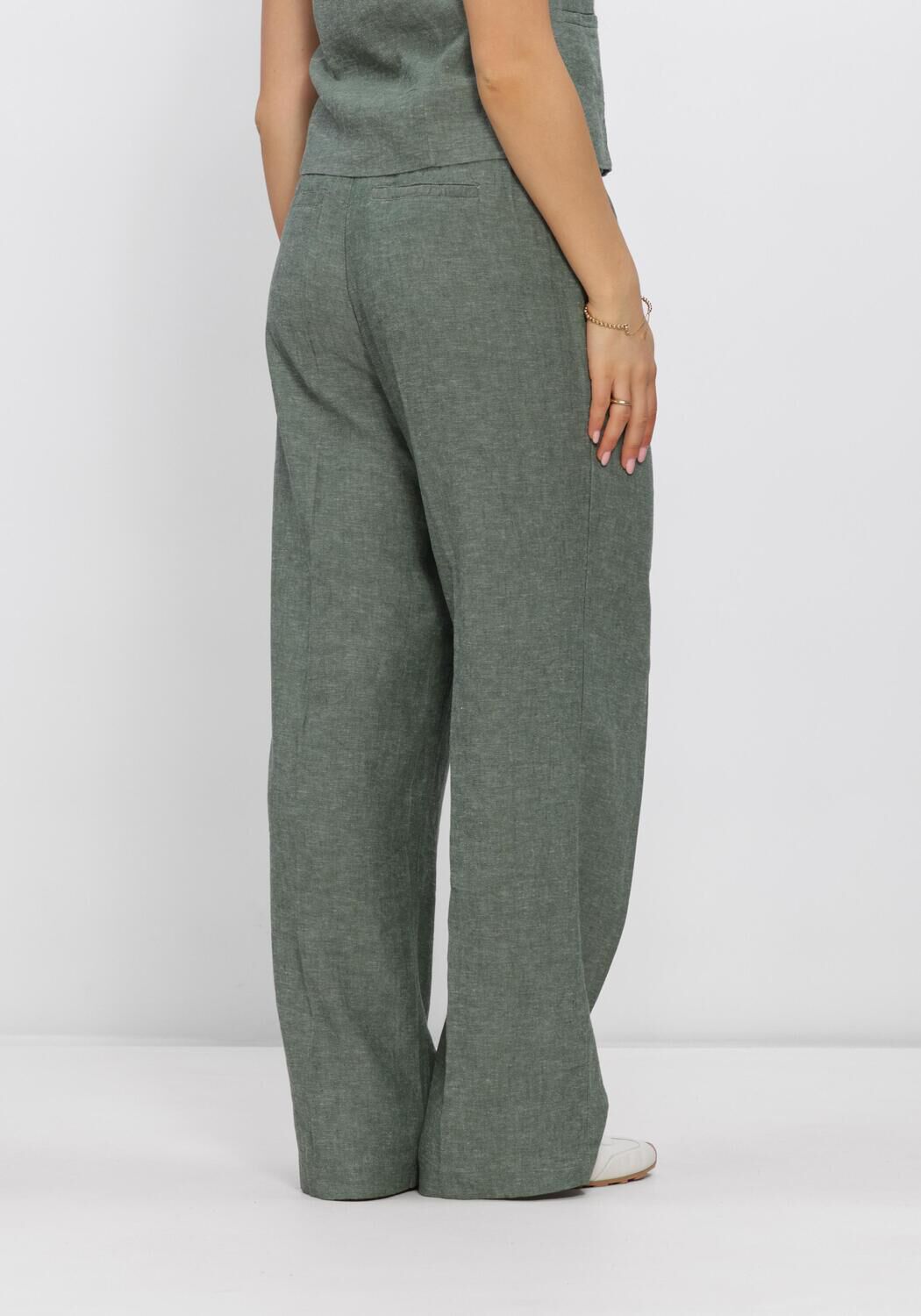 Groene MSCH COPENHAGEN Pantalon MSCHPENNIE GINIA HW PANTS - large