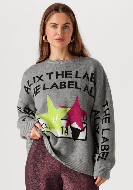 ALIX THE LABEL Pull LADIES KNITTED ALIX THE LABEL PULLOVER en gris - large