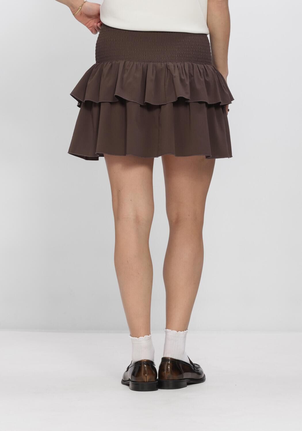 NEO NOIR Mini-jupe CARIN R SKIRT en marron - large