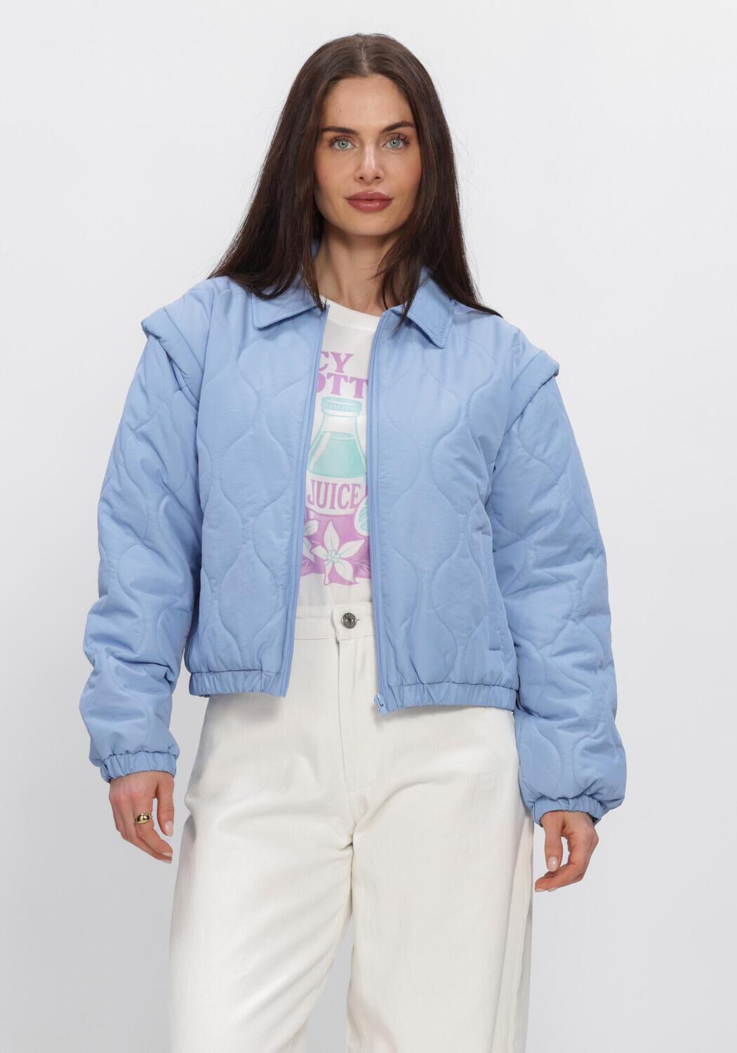 Lichtblauwe YDENCE Jassen JACKET RAMONA - large