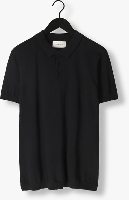 Zwarte PURE PATH Polo KNIT POLO WITH CHESTPRINT - large