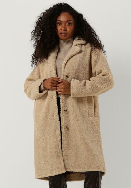 Ecru SELECTED FEMME Teddy jas LANA TEDDY COAT B - large
