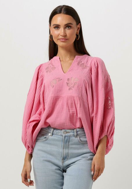 SISSEL EDELBO Blouse EVELYN ORGANIC COTTON TOP en rose - large