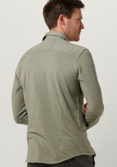 CAST IRON Chemise décontracté LONG SLEEVE SHIRT CF JERSEY PIQUE TEC Olive - large
