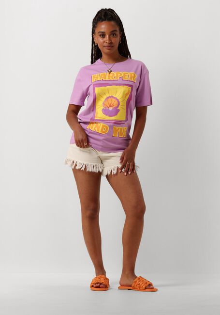 Paarse HARPER & YVE T-shirt SHELL-SS Paarse HARPER & YVE T-shirt SHELL-SS - large