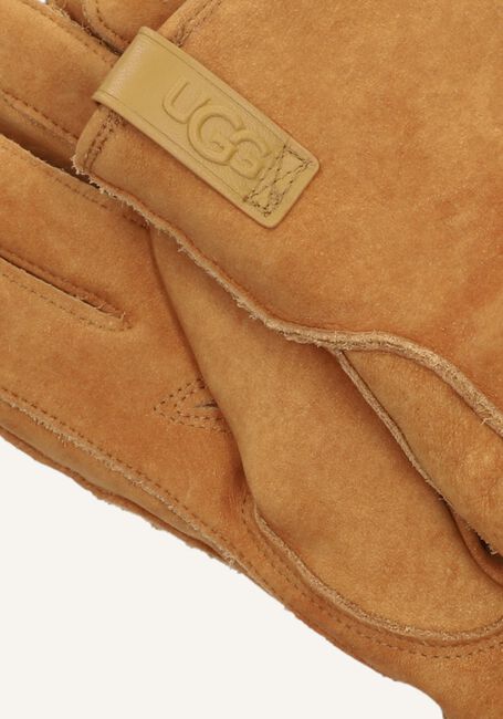 Cognac UGG Handschoenen LEATHER CLAMSHELL LOGO GLOVE Cognac UGG Handschoenen LEATHER CLAMSHELL LOGO GLOVE - large