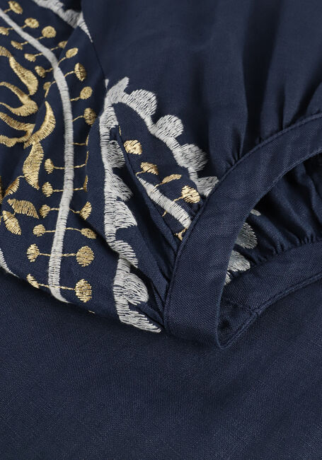 GREEK ARCHAIC KORI Robe maxi SHORT SLEEVE DRESS WITH BELT PAISLEY Bleu foncé - large