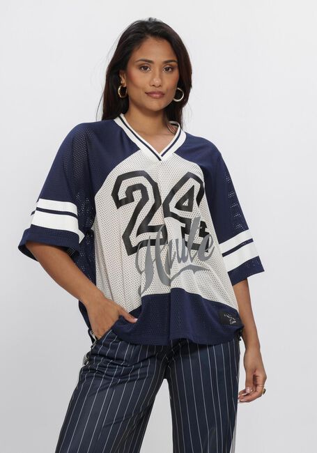 Donkerblauwe HAUTE L'AMITI&Eacute; Tops & T-shirts DRIFT COMBO NUMBER TEE - large