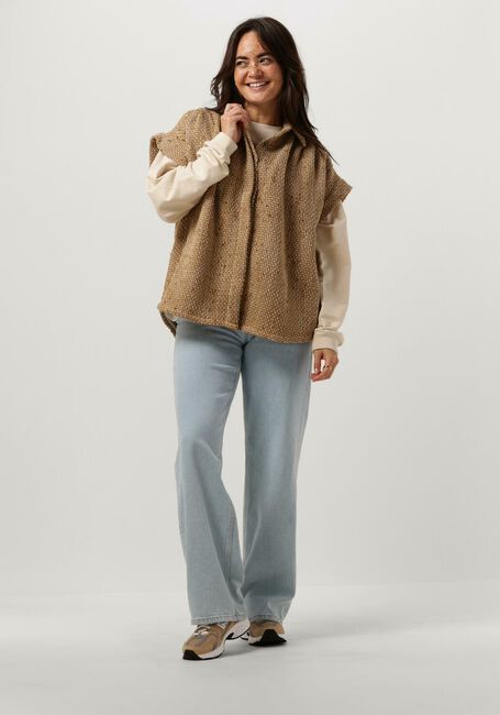Gouden RUBY TUESDAY Top MUNA OVERSIZED SHORT SLEEVES BOUCLE SHIRT - large
