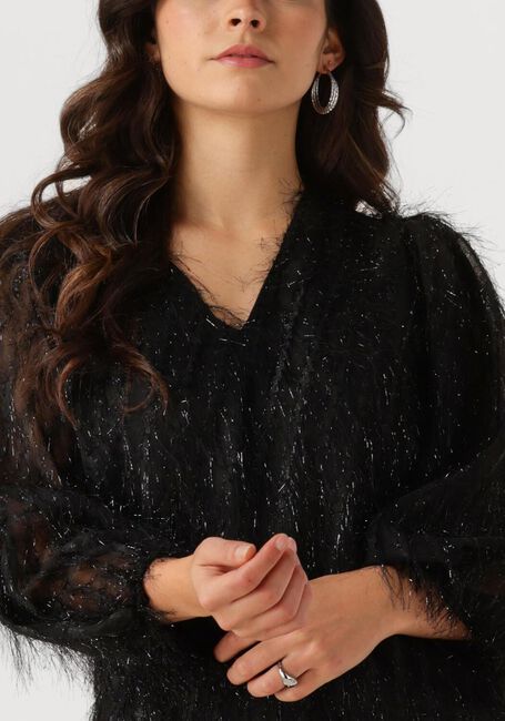 JANSEN AMSTERDAM FF178 PUFFED 3/4 SLEEVE TOP Blouses en noir - large