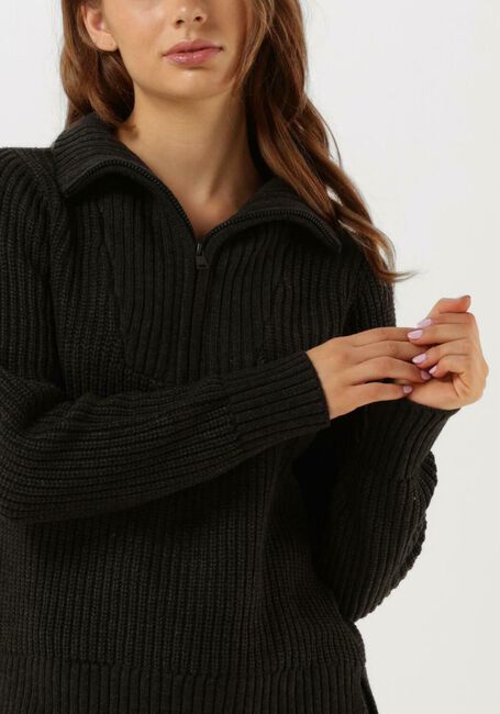 Zwarte CC HEART Trui AVERY ZIP KNIT SWEATER - large