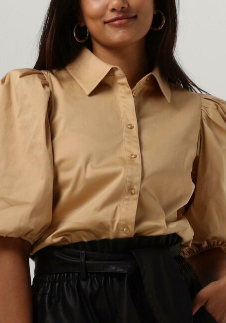 Camel NOTES DU NORD  KIRA SHORT SLEEVE SHIRT - large