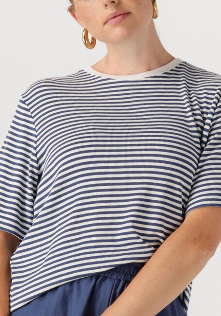 Blauwe MSCH COPENHAGEN T-shirt MSCHJANA TEE STP - large