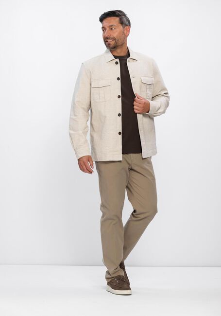 Beige PROFUOMO  OVERSHIRT CO/LIN - large