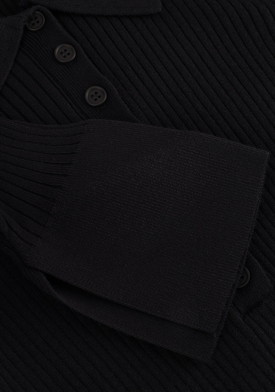 Zwarte CO'COUTURE Trui BONNY POLO LONG SLEEVE - large