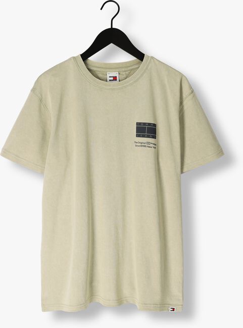Groene TOMMY JEANS T-shirt TJM REG ESSENTIAL CB FLAG TEE - large
